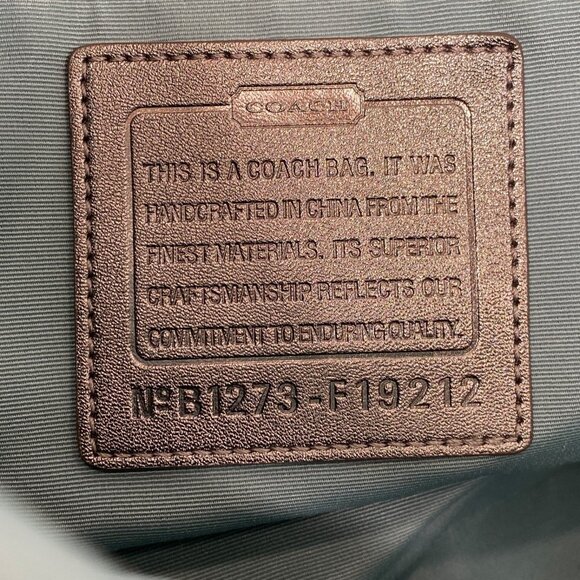 Coach F19212 Canvas Beach Starfish Tote Bag Silver Leather Handles 3 Keychains - Picture 10 of 10